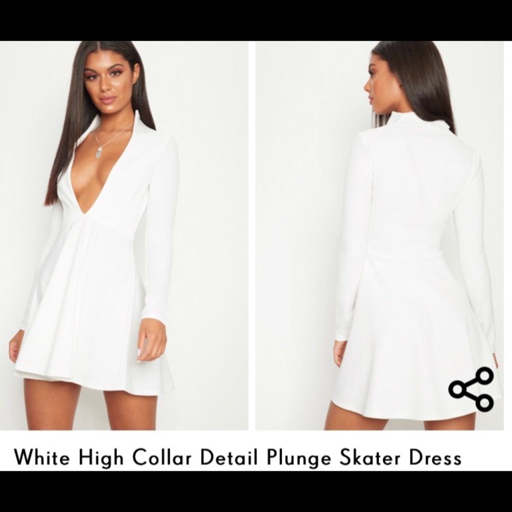 White collar skater dress